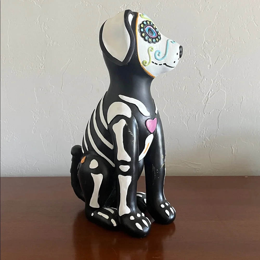 🎃Day of the Dead Fia De Los Muertos Colorful Skeleton Dog Figurine Halloween🎃 - Picture 7 of 11